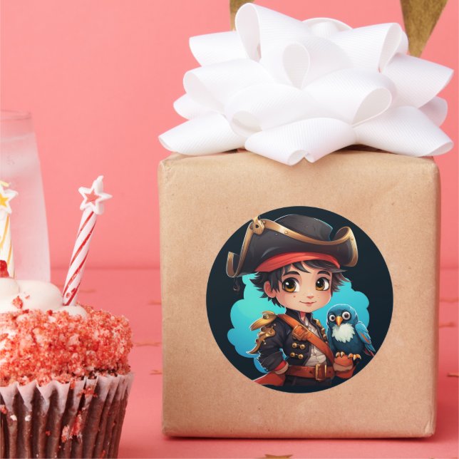 Pegatina de piratas escuetos (Fiesta)