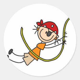 Pegatina de Pirate Swinging