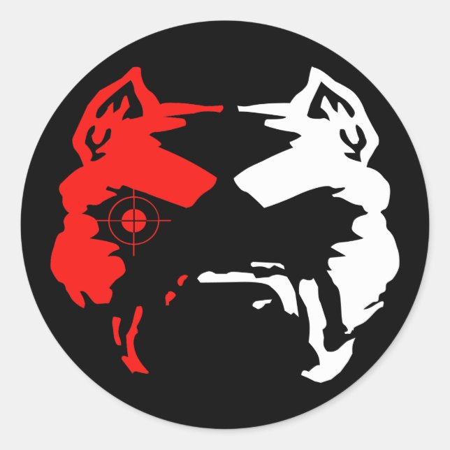 Pegatina de pitbull francotirador (Anverso)