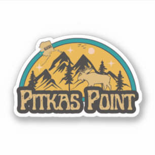 Pegatina de Pitkas Point, Alaska