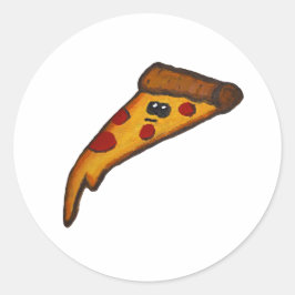Pegatina de pizza redonda