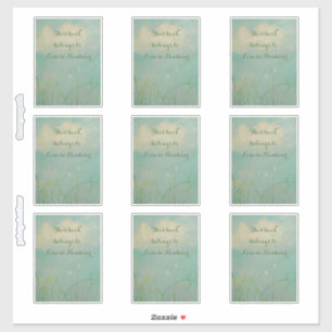 pegatina de placa de biblioteca de 'Kansas'