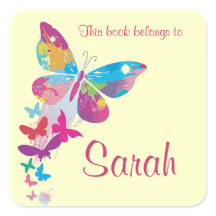 Pegatina de placa de fletamento de mariposa person