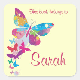 Pegatina de placa de fletamento de mariposa person