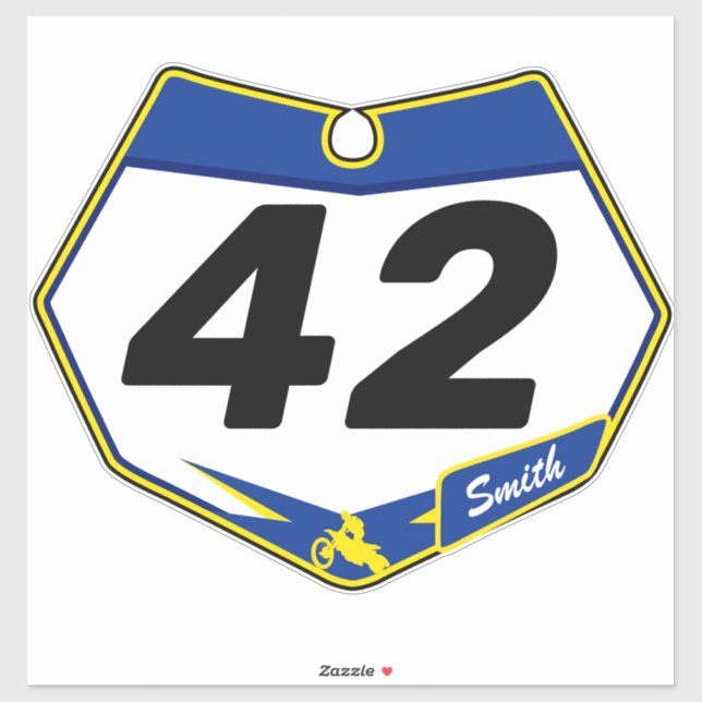 Pegatina de placa de número de motocicleta (Hoja)