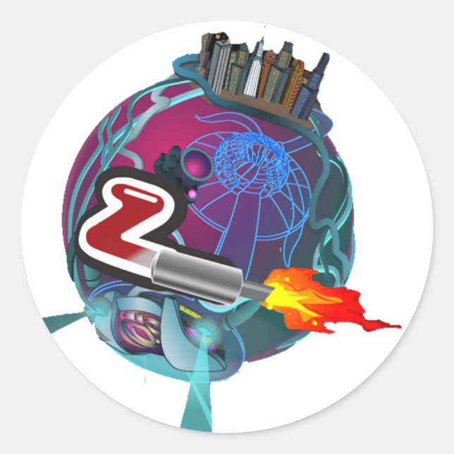 Pegatina de Planeta de Revnjenz (Anverso)