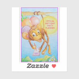 Pegatina de planificación de fiesta de cumpleaños