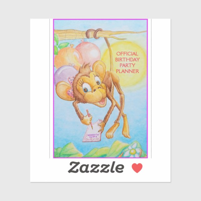 Pegatina de planificación de fiesta de cumpleaños  (Hoja)