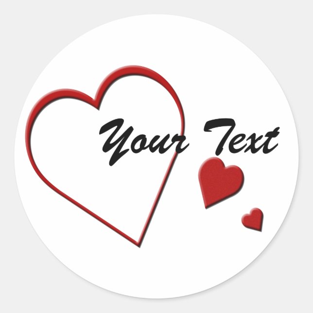 Pegatina de plantilla de corazón (Anverso)