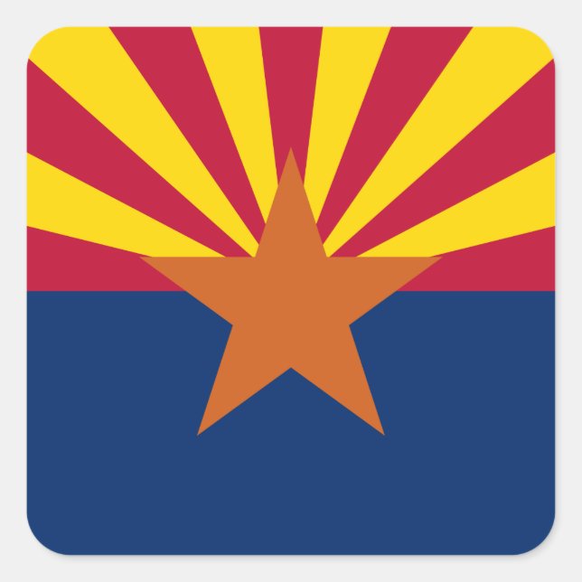Pegatina de Plaza de la Bandera de Arizona (Anverso)