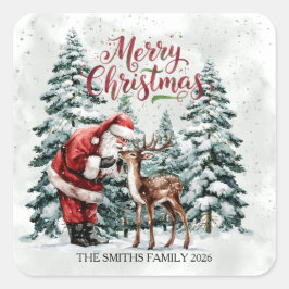 Pegatina de Plaza de Navidades de venado y de vena