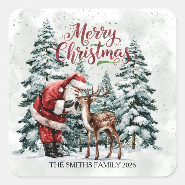 Pegatina de Plaza de Navidades de venado y de vena (Anverso)