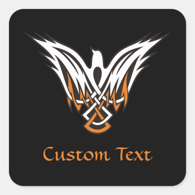 Pegatina de plaza de pájaros celtas (Anverso)