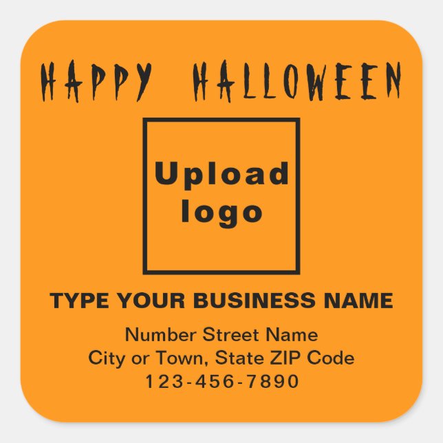 Pegatina de Plaza Naranja de Business Halloween (Anverso)