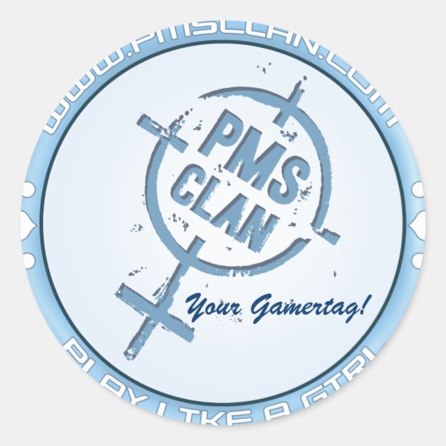 Pegatina de PMS - Logotipo azul 2 (Anverso)