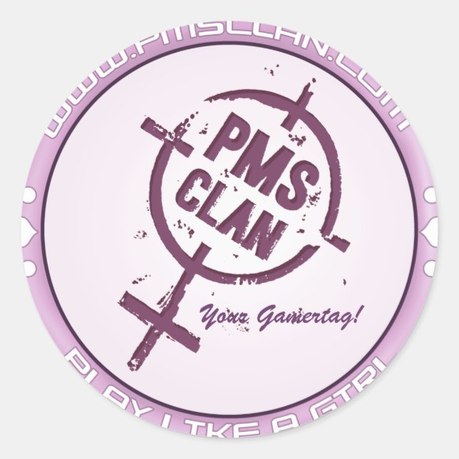 Pegatina de PMS - Logotipo púrpura 2 (Anverso)