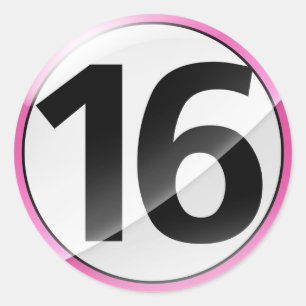 Pegatina de pnik número 16