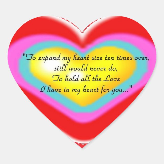 Pegatina de Poema Amor (Anverso)