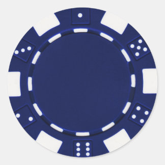 pegatina de pokerchip azul