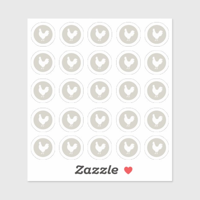 Pegatina de pollo de elección de comida (Hoja)