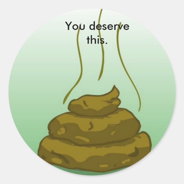 Pegatina de poop de mala calidad (Anverso)