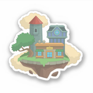 Pegatina de Poptropica Home Island