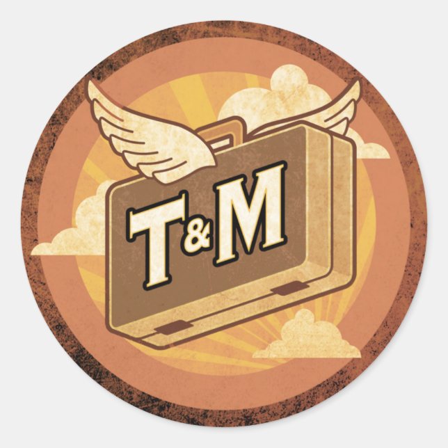 Pegatina de portaequipajes Vintage Destination Lig (Anverso)