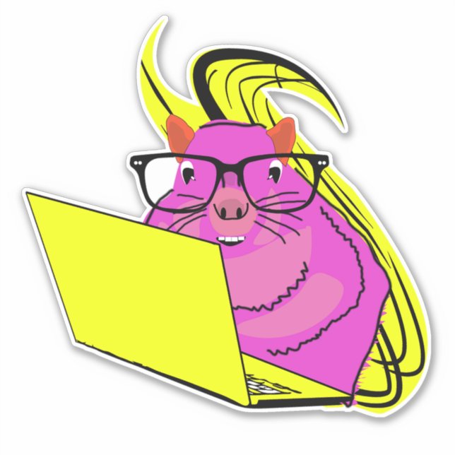 Pegatina de portátil de ardilla (Anverso)