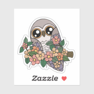 Pegatina de portátiles Cute Purple Owl
