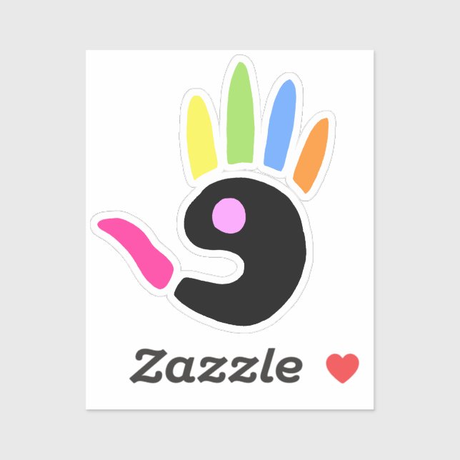 Pegatina de portátiles de diseño de huellas digita (Hoja)