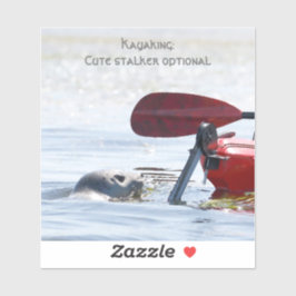 Pegatina de portátiles - Kayaker seguido de un cur