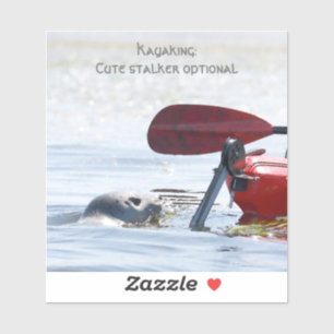 Pegatina de portátiles - Kayaker seguido de un cur