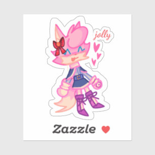 Pegatina de portátiles para animales Kawaii Anthro