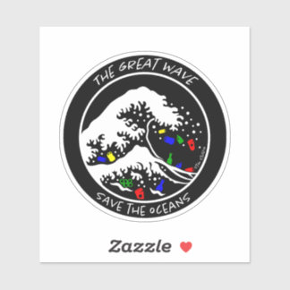 pegatina de portátiles "Save the Oceans" (Negro)