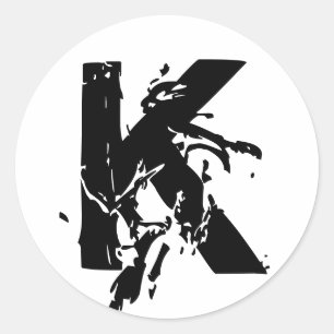 Pegatina de precinto del Boda de Monograma K