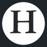 Pegatina de precinto del Boda Monograma H<br><div class="desc">Los Regalos de Monograma tienen una enorme selección de sellos de correo USPS personalizables, pegatinas de sello para sobres, tarjetas de felicitación, camisetas, gorras, botones, imanes y mucho más. Estos monogramas son geniales para enviar invitaciones a bodas, invitaciones a la Fiesta del Aniversario, anuncios de graduación y fiestas de cumpleaños...</div>