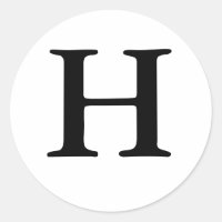 Pegatina de precinto del Boda Monograma H