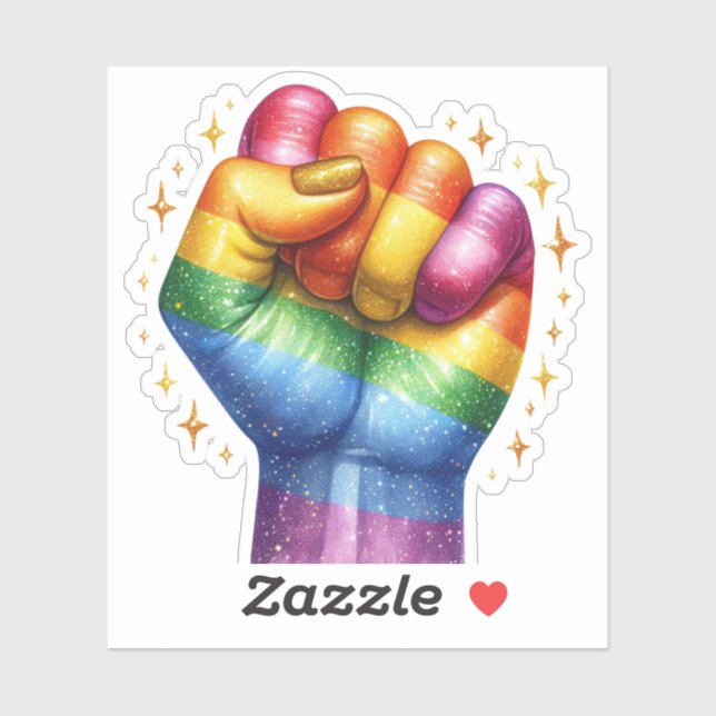 Pegatina de Pride Fist (Hoja)
