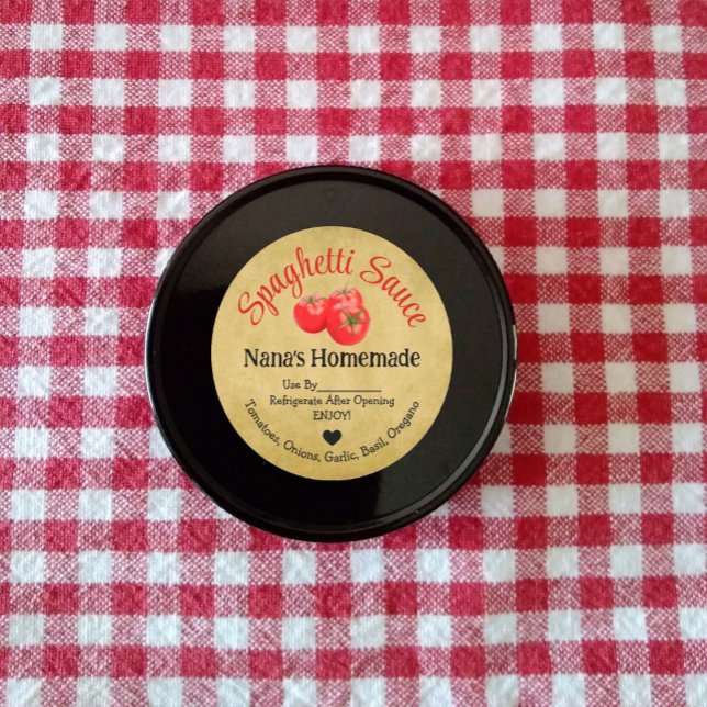 Pegatina de producto de salsa de espagueti casera (Subido por el creador)