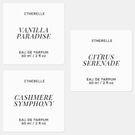 Pegatina de producto elegante con etiqueta de perf