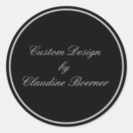 Pegatina de producto redondo diseñado por personal