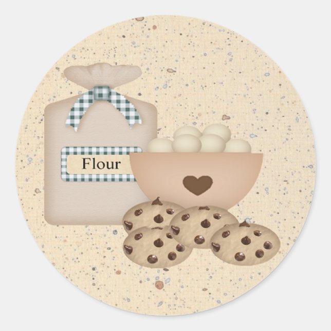 Pegatina de productos horneados (Anverso)