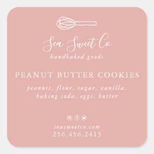 Pegatina de productos horneados