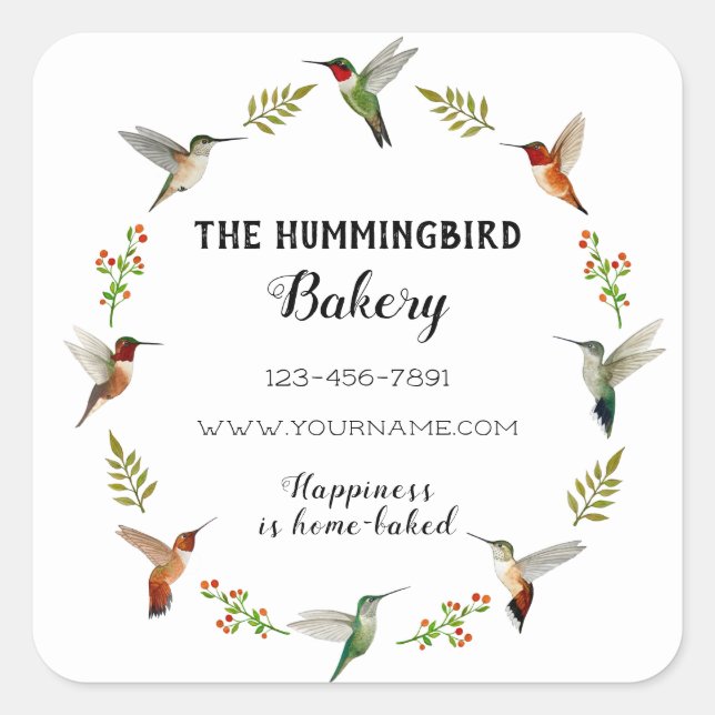 Pegatina de productos Hummingbird para pequeñas em (Anverso)