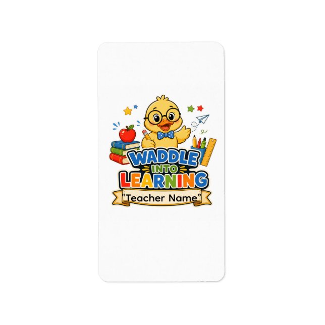 Pegatina de profesor de pato personalizada | Vade  (Frente)