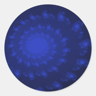 Pegatina de profundidades oceánicas con remolinos