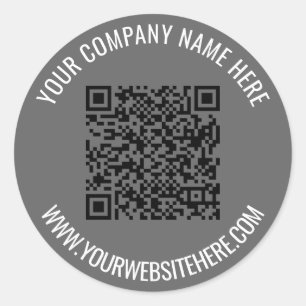 Pegatina de promoción de código QR y texto Persona