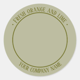 Pegatina de promoción de producto con foto