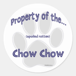 Pegatina de propiedades Chow Chow