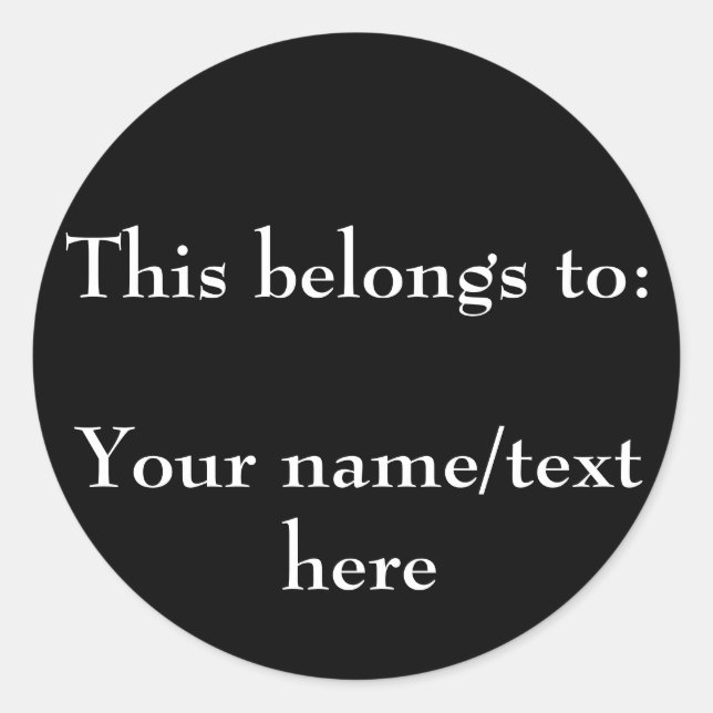 Pegatina de propiedades de personalizable (Anverso)